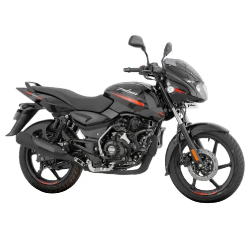 Image of Bajaj Pulsar 125 Neon Disc Motorcycle/Motorbike - Ebony Black Solar Red Decals - Ex-Showroom