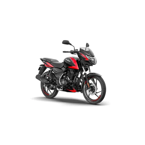 Image of Bajaj Pulsar 125 Disc Carbon Graphics Motorcycle, Split Seat, Ebony Black Racing Red, Booking for Ex-Showroom Price