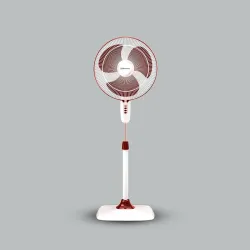Bajaj Rapido 400mm Pedestal Fan | High Speed | Copper Motor | 2Yr Warranty | Wine Red