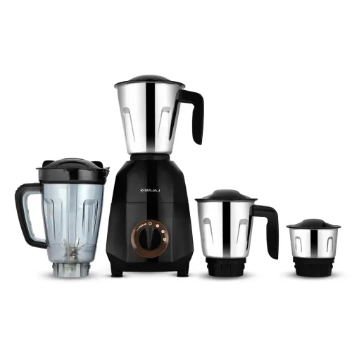 Image of Bajaj Rex Dlx Ninja Series 4 Jar 750W Mixer Grinder | DuraCut Blades | 4 Stainless Steel Mixer Jars | Dry & Wet Grinding