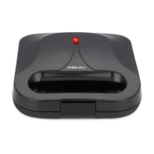 Image of Bajaj SWX 5 800-Watt 2-Slice Sandwich Toaster | Non-Stick Coated Plates for Easy-to-Clean | Upright Compact Storage | Bu