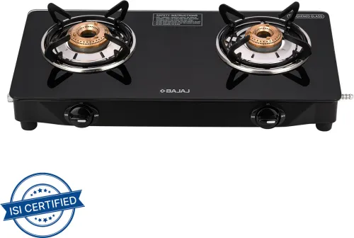 Image of BAJAJ UCX 2B Glass Manual Gas Stove (2 Burners)