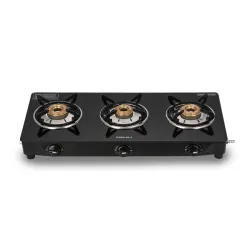 Bajaj UCX 3B Powder Coated Glasstop Gas Stove | 3 Burners