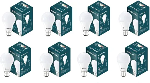 Image of BAJAJ 9 W Basic Standard B22 LED Bulb  (White, Pack of 8)