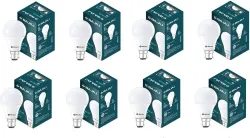 BAJAJ 9 W Basic Standard B22 LED Bulb  (White, Pack of 8)