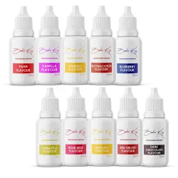 BAKE KING Combo of 10 Vanilla, Paan, Mango, Butterscotch, Blueberry, Pineapple, Rose Milk, Banana, Red Velvet and Dark C