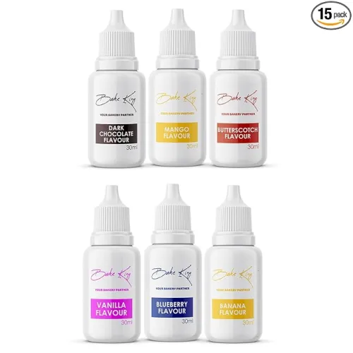 Image of BAKE KING Essence for Cake Making Combo of 6 Mango Blueberry Vanilla Chocolate Banana Butterscotch 