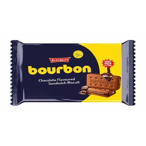 Image of BakeMate Bourbon Chocolate Flavoured Cream Biscuits - 500g