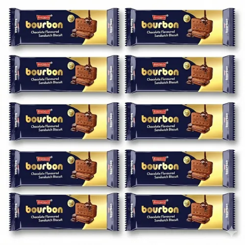 Image of Bakemate Bourbon Cream Biscuit (Pack-10, 135g Each)