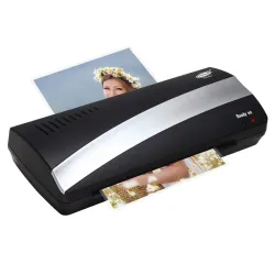 Bambalio Hot & Cold Laminator Fully Automatic Upto A4/FC Size (2 Rollers) 1 Year Warranty Black Colour