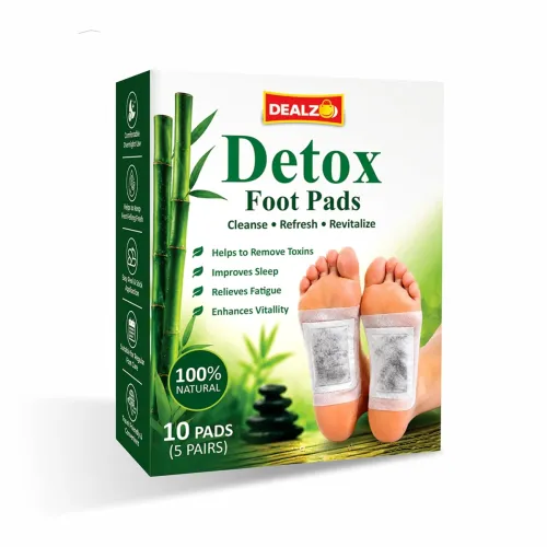 Image of Bamboo Detox Foot Pads Overnight Foot Care Patches 10 Pads (5 Pairs)