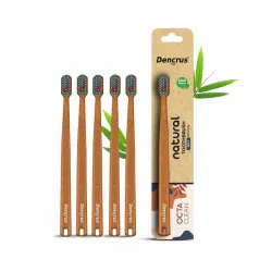 Octa Clean Bamboo Toothbrush for Adults (Pack of 5)