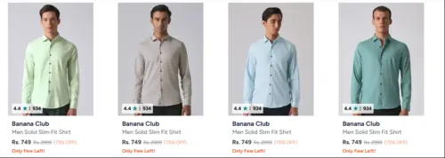 Image of Banana Clb Men's Clothing up to 75% Discount