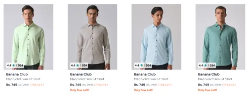 Image of Banana Club Men Shirt Minimum 70% Discount