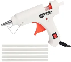 bandook 20 Watt With 05 Glue Sticks Hot Melt Glue Gun White Color With Power Indicator Standard Temperature Corded Glue 