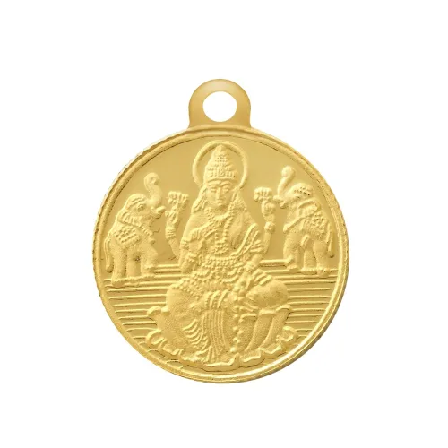 Image of Bangalore Refinery 2 Gram Round Lakshmi 24kGold Pendant