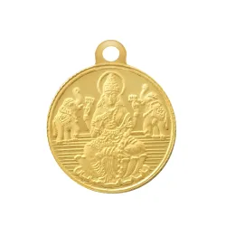 Bangalore Refinery 2 Gram Round Lakshmi 24kGold Pendant