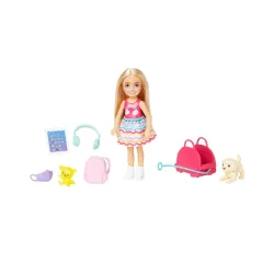 Barbie Chelsea Doll Travel Set with Puppy and Pet Carrier