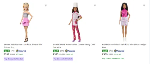 Image of BARBIE Doll at minimum 60% Discount
