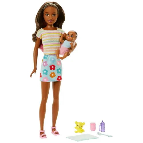 Image of Barbie Skipper Babysitters Inc. Brunette Doll Playset