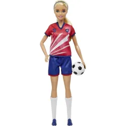 Barbie Soccer Doll Blonde Ponytail Colorful Number 9 Uniform