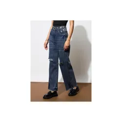 barcino Womens Relaxed Straight Extra Long Jeans
