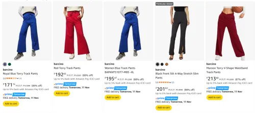 Image of Barcino Women's Pants upto 90% Discount