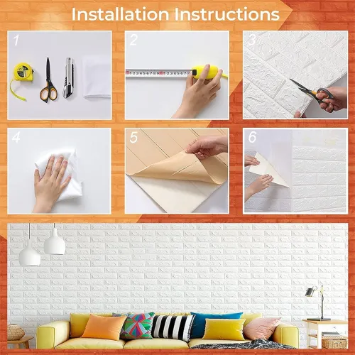 Image of Barebeauty Wall Stickers Wallpaper 3D Frames (70 x 77 cm) 