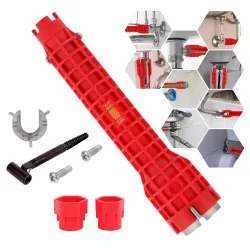 Basin Wrench,8 in 1 Faucet Wrench and Sink Wrench Installer Multi Tool,Multi-Purpose