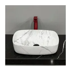 BASIN WORLD Luxury Ceramic Table-Top Wash Basin – 20x15inch