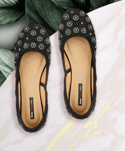 Image of Bata Bellies For Women (Black , 7)