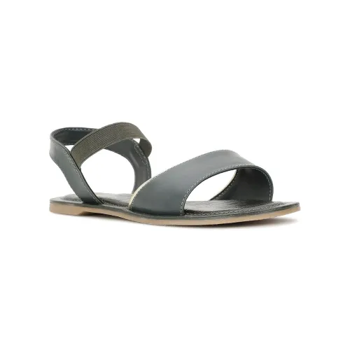Image of Bata 5617 Christie Sandal E 24 Dark Green Sandals For Women | family outings | cushioning | adjustable straps | keep fee