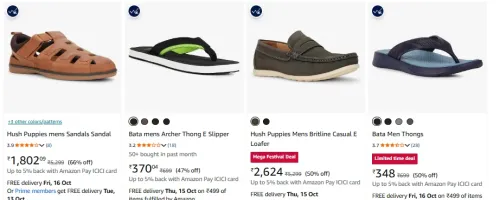 Image of Bata Footwear at minimum 65% Discount