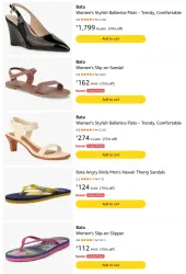 Bata Footwears Starting at ₹112