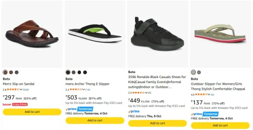Image of Bata Footwears upto 80% Discount
