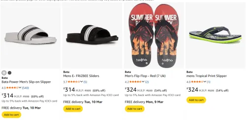 Image of Bata Men Footwear Starting @ ₹314