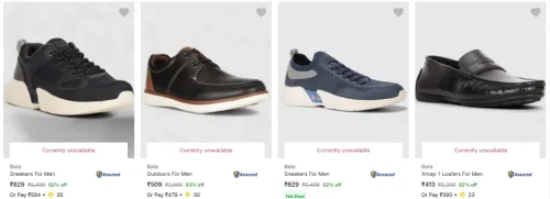 Image of Bata men's footwear up to 83% Discount 