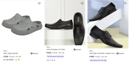 Image of Bata Men's Footwear upto 75% Discount