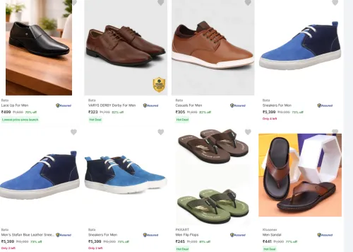 Image of Bata Men's Footwear Upto 82% OFF