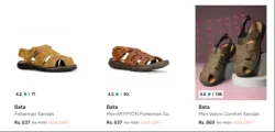 Bata Mens Velcro Sandals Upto 42% OFF