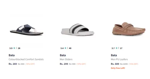 Image of Bata Men Sandals Minimum 70% Discount