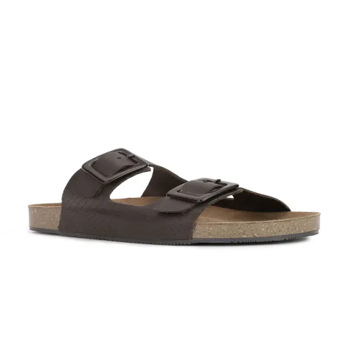 Image of Bata Men Solid Comfort Sandals with Buckles
