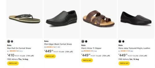 Image of Bata Men's Footwear at minimum 70% Discount 