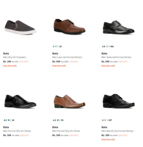 Image of Bata Men's Footwears Starting at ₹269