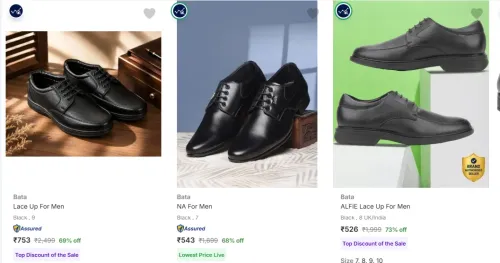 Image of Bata Men’s Formal Shoes at minimum 74% Discount