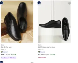 Bata Men’s Formal Shoes at minimum 72% Discount