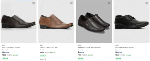 Image of Bata Men’s Formal Shoes at minimum 60% Discount