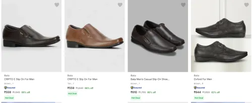 Image of Bata Men’s Formal Shoes at minimum 60% Discount