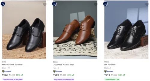Image of Bata Mens Formal Shoes upto 68% Discount