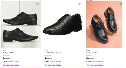 Image of Bata Men’s Formal Shoes upto 71% Discount